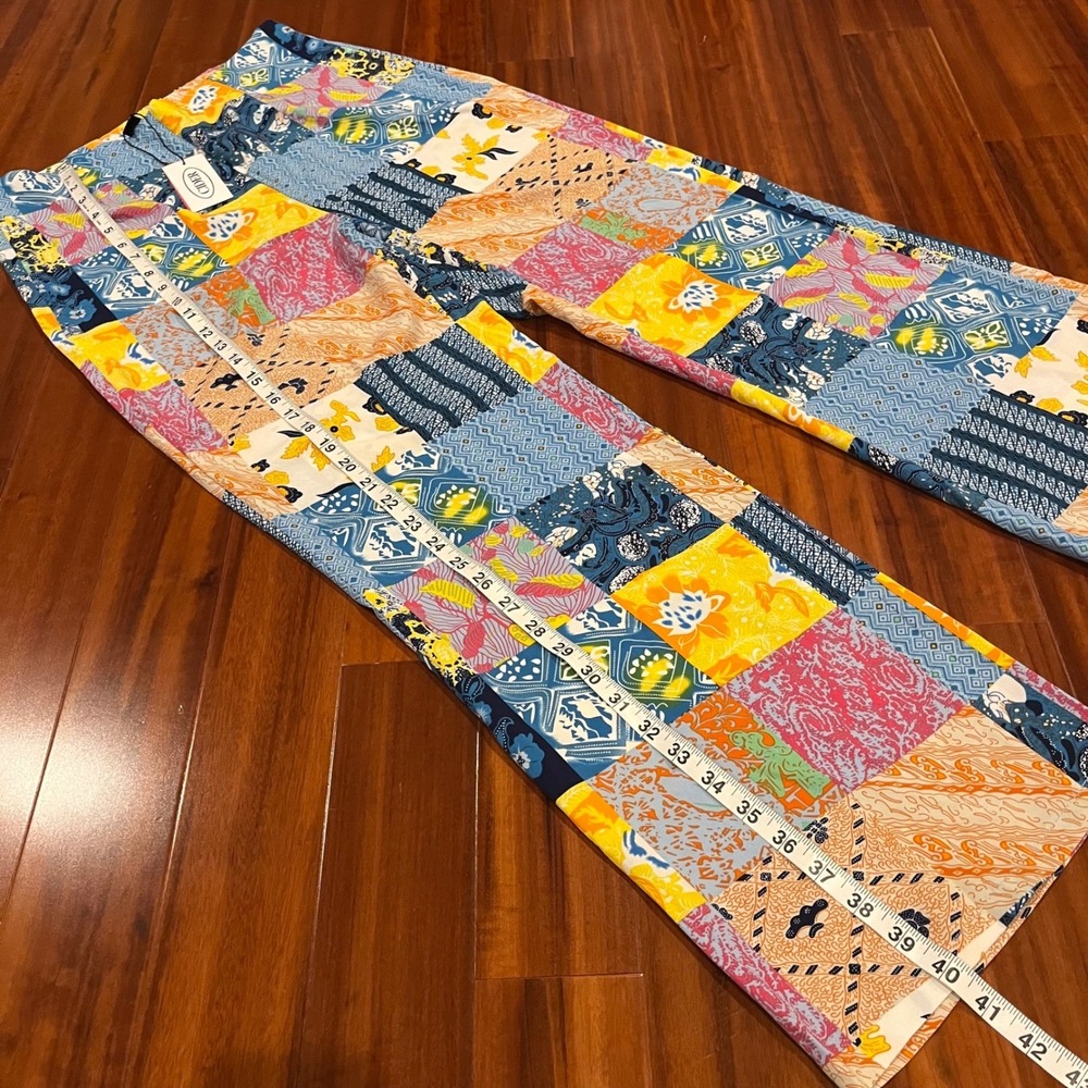 CIDER‎ Patchwork Pants Multicolor Lightweight Str… - image 6